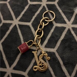 Gold and Red Keychain with Victoria's Secret Charm
